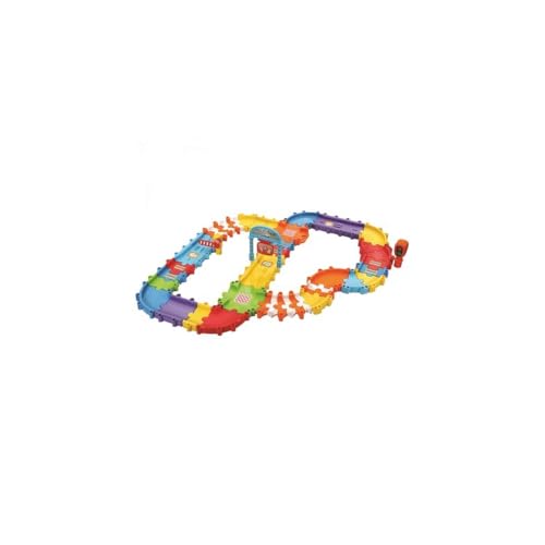 VTech - Tut Tut Bolides, Super Pack Multipistes Twist, pour Circuit Voitures, Extensions des Univers de Jeu + Atelier SOS Réparations avec Voiture Marvin Super Tuning, Garage Voitures