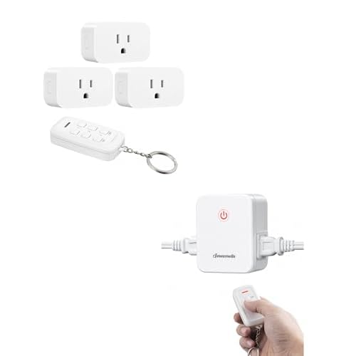 DEWENWILS Wireless Outlet, Electrical Outlet Switch, Wireless Remote Light Switch, 100FT Range
