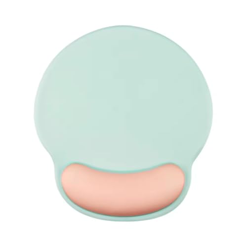 Image of Mouse Pad with Gel Wrist Rest Support, Ergonomic Mouse Cushion with Non Slip Rubber Base Mouse Pad for Laptop, Computer, Gaming, Office (Mint, Round)