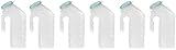 BodyHealt Deluxe Male Urinal Bottle - Glow in The Dark Urinals for Men 32oz/1000ml Bed Buddy with Spill Proof Lids. Plastic Pee Portable Urinal for Men. Pee Container Men for Car & Incontinence (6PC)