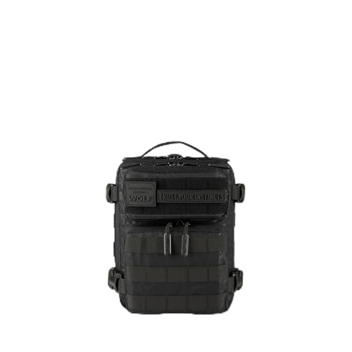 Image of WOLFpak 9L Mini Tactical Backpack (Black Leopard) | Compact, Small Everyday Carry Bag for Gym, School, Travel | Durable, Water-Resistant Daypack with Molle System and Patch Panel