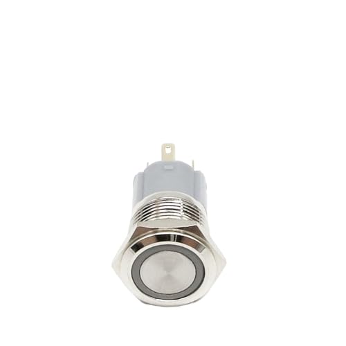 Interrupteur métallique 16mm bleu 24V avec finition soignée et robuste - 4