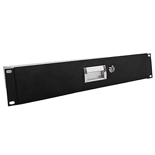 Flulep 19" 2U Steel Plate Dj Drawer Equipment Cabinet With Keys Black #TOP5