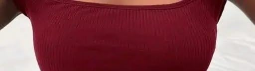 Image of Square Neck Sleeveless Unique Crop Top for Women - Lycra, Solid Design, Comfortable Fit, Stylish Summers