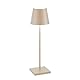Zafferano, Poldina Pro Lampe, Kabellose, Wiederaufladbare Tischlampe mit Touch Control, Auch für den Außenbereich Geeignet, Dimmer, 2200-3000 K, Höhe 38 cm, Farbe Sand