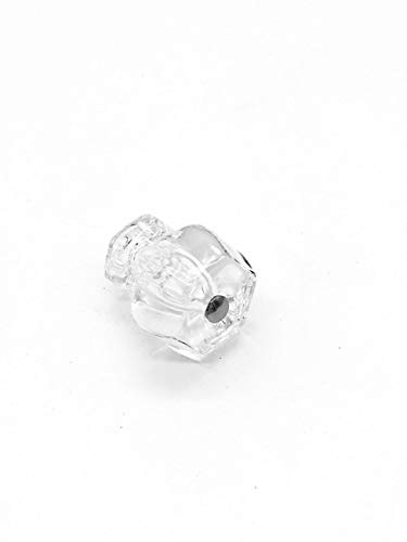 1-1/4\" Glass Cabinet Drawer Knob Medium Antique Clear Glass Hexagon Cabinet Knob Decorative Drawer Knob Pull Glass Furniture Drawer Cabinet Door Knob Antique Drawer Knob Cabinet Furniture Knob