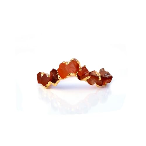 Carnelian Ring Uncut Healing Crystal Ring Electroplated Brass Ring For Women Stackable Ring Eternity Band Promise Ring Handmade Tiny Carnelian Wedding Band Ring Rough Carnelian Stone Ring By Silverekh