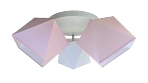 FKL Design Home Deco N149-G3-RWR Kinder Deckenleuchte Rosa-Weiß