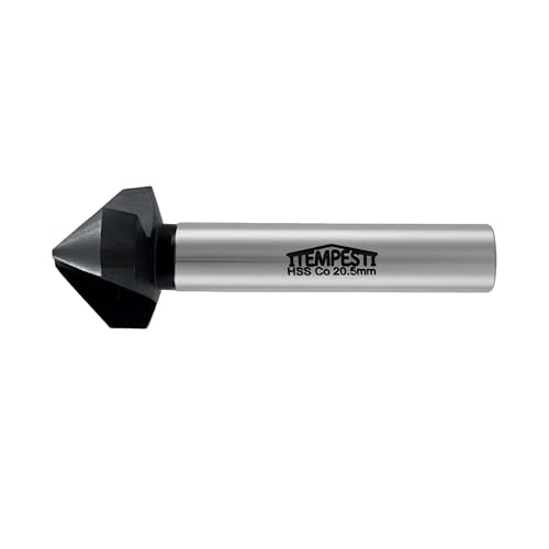 Image of ITEMPESTI Countersink 90° Diameter 20.5 mm - Made of M35 - TiAlN Coating - Robust and Heat Resistant - for Stainless Steels - Shaft 10 mm
