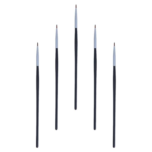 Healeved Conjunto De 5 Cepillos De Maquillaje Para Ojos Y Labios Pincel Eyeliner Muy Fino Para Delinear Preciso Brochas Sombras De Ojos Compactas Y Portátiles Para Uso Diario