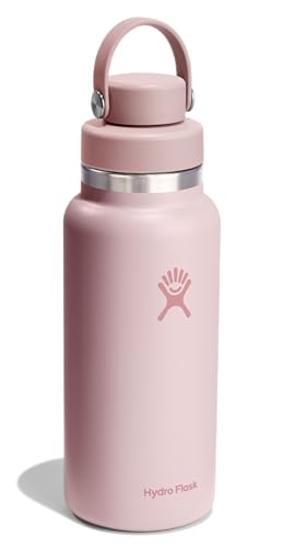 Image of Hydro Flask Water Bottle - Insulated Stainless Steel - Wide Mouth Chug Lid, Non Spill, Leakproof in 32 Oz Tonal Trillium Pink