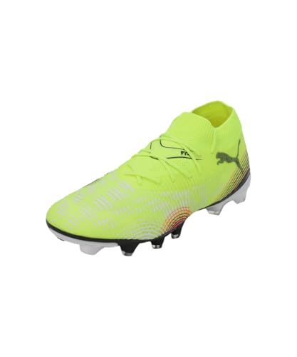 PUMA Future 8 Match FG/AG WN'S, Zapatillas de fútbol Mujer, Yellow Alert Aged Silver-Sun Struck, 41 EU