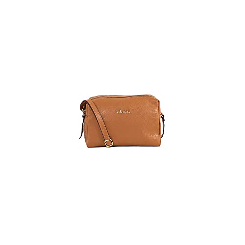 BOLSA CLASSE COURO FEMININA TRANSVERSAL 2870 CB02 MARROM