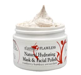 Albertini Mascarilla hidratante natural impecable y esmalte facial de 2 onzas con antioxidante de bambú y arándano