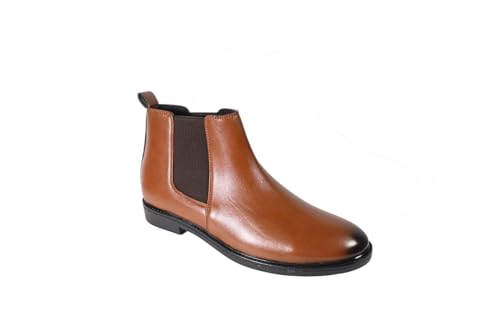 Image of Men's Chelsea Boots | Ankle Boot | Men's High Ankle Slip On Outdoor Fashion Winter Stylish Formal and Semi Casual Chelsea Boot | Slip-On Synthetic Leather