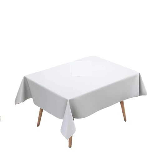 SHENJMAI Mantel blanco para fiestas, banquetes de boda, hoteles, ropa, podio de grandes dimensiones, decoración para el hogar, mantel (140 x 180 cm)