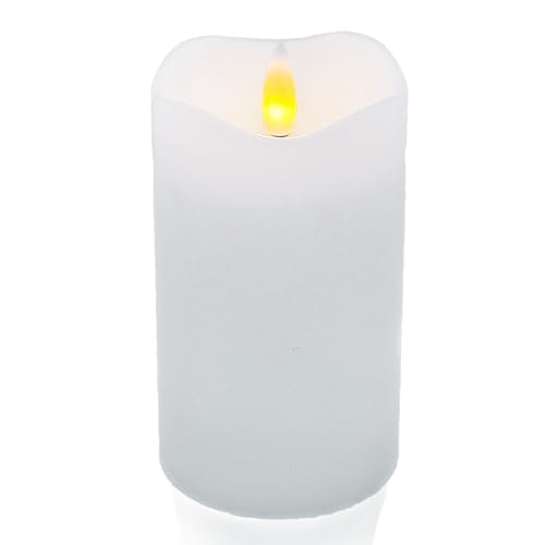 Image of Flameless LED Candles, Realistic Flickering Flame, Set of Multiple (White, 5 Inch)