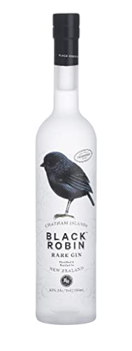Black Robin Rare Gin 70cl | 43% ABV | New Zealand made Small Batch Gin | Gold: International Spirits Challenge 2023 | Each Bottle Raises Funds For Eco Charities