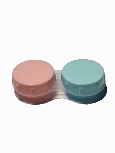 Kontaktlinsen farbig ohne Stärke hellbraun | farbige Halb-Jahreslinsen bernstein | weiche Linsen Hydrogel | 2 Stück Farblinsen + Linsenbehälter | 0.0 Dioptrien | natürliche Farben | Charmiga Amber