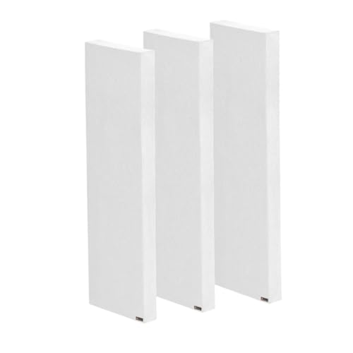 Image of Timber Acoustics | X14 Control Absorption Panels | Rockwool | German Pine | Room Acoustics & Soundproofing | 1' x 4' x 3 inch [SET OF 3] NRC > 0.90 (White)