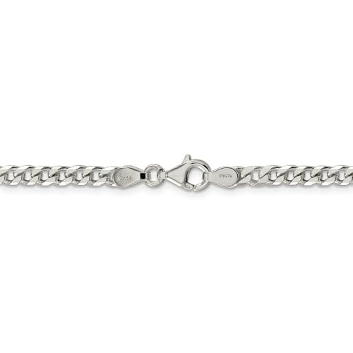 The Black Bow 3.5mm Sterling Silver Solid Curb Chain Necklace3