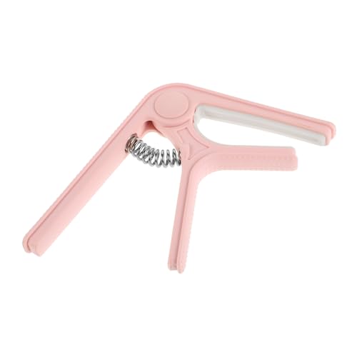 ibasenice カポ ギターチューナークリップ 電子ギターチューナー ギターアクセサリーキット アコースティック ギター アクセサリー チューナーギタークリップ シリカゲル ピンク