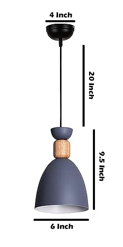 Image of Modern Grey Aluminium Pendant Light for Ceiling, Decorative Hanging Light for Living Room, Dining Room, Kitchen & Cafe Pack of 1