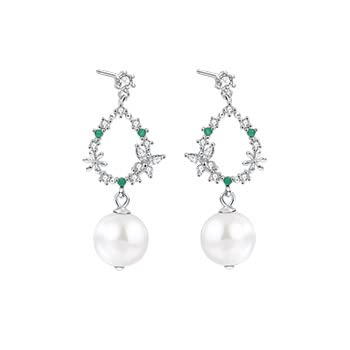 Boucles d'oreilles pendantes anti-allergie or 14k perles baroques