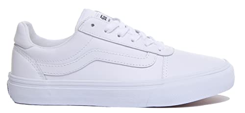 Vans Vans Women's Ward Deluxe Sneaker, (Tumble) White/White, 3 UK