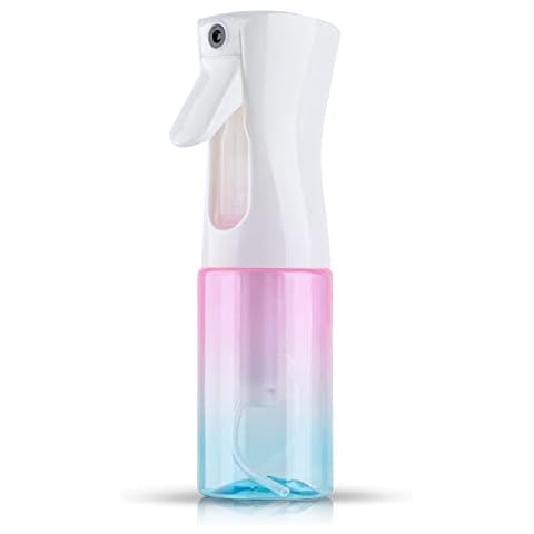 TANSHINE Curly Hair Products for Women Misting Spray Bottle Hair Mist Barber Accessories Water Mister Empty 6.8oz/200ml(Blue Pink) Cover