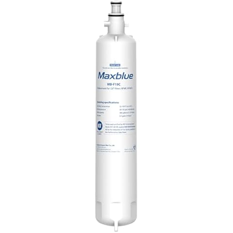 Maxblue Replacement for GE® RPWFE®, RPWF (with CHIP) Refrigerator Water Filter, Compatible with WSG-4, WF277, GFE28GMKES, PFE28KBLTS, GFD28GSLSS, PWE23KSKSS, GYE22HMKES, DFE28JSKSS Cover