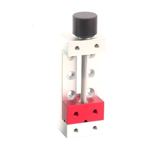 Precision Mini Vise Engraving Machine CNC Drilling Small Welding Table All Aluminum Operation Manual Clamp(Red)