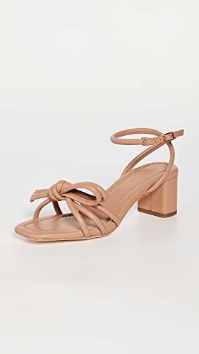 Loeffler Randall Women's Mikel Leather Bow Mid-Heel Sandals2
