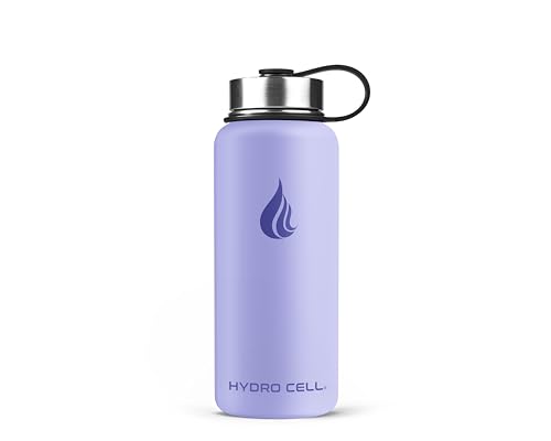 Image of HYDRO CELL Stainless Steel Insulated Water Bottle with Straw - For Cold & Hot Drinks - Metal Vacuum Flask with Screw Cap and Modern Leakproof Sport Thermos for Adults (Lilac 32oz)