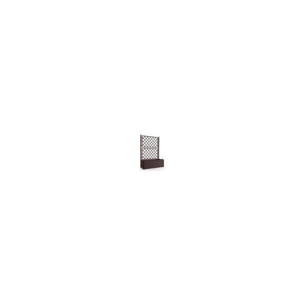 Stefanplast STF640 Fioriera Deluxe con Spalliera, Marrone, 100 x 43 x 142 cm