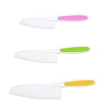こども包丁 プラスチック製の子供用安全ナイフ、大、中、小の3本のナイフ 子供 包丁 包丁 こども用 子供用包丁 (F)