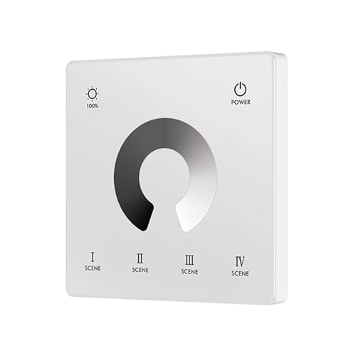 Atenuador táctil LED blanco para una zona de luz 4