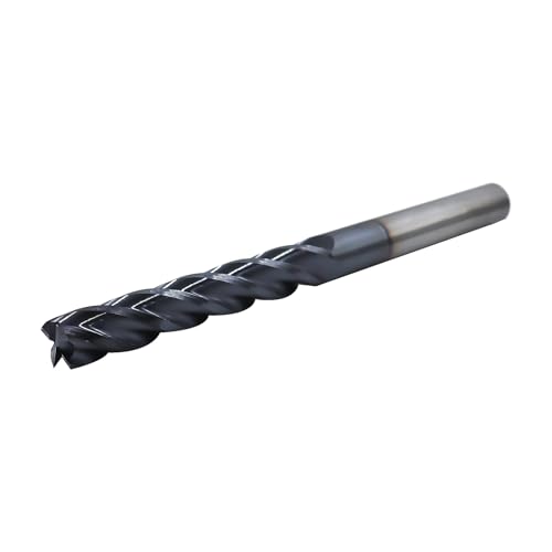Image of 1 /2in Solid Carbide Long End Mill,4 Flutes,30 Degree Helix,AlTiN Coated Bits Tool for Medium Hardness Steel, Brass, Iron