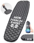 HIKENTURE Isomatte Camping R-Wert 6,8, 550g Ultraleichte Luftmatratze | Mit Pumpsack, Kompaktes & geringes Gewicht, 9cm Dicke Schlafmatte für Hoher Komfort, Ganzjährig nutzbar