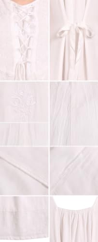 Image of Sakkas Stella Long Tank Top Adjustable Caftan Corset Dress with Embroidery