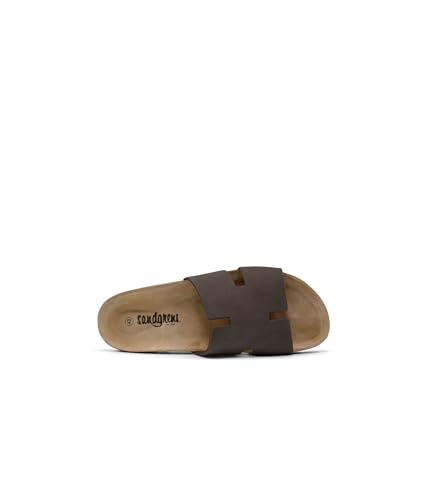 Image of Sandgrens Handmade Unisex Cork Slides | European Top Grain Leather Sandals with Soft Suede Footbed and EVA Rubber Sole | Avila