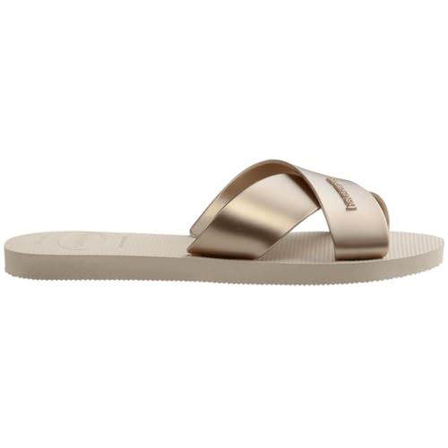 Havaianas womens Aqua Metallic Sandal Beige3
