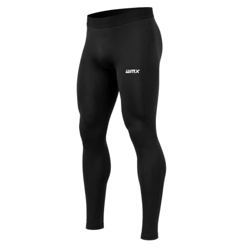 Image of WMX Unisex Athletic Fit Leggings Sports /Fitness /Yoga /Gym Compression Lycra Skin Wear Full Tights Plain Lower /Pant