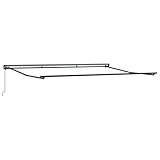 vidaXL Manueller Markisenrahmen Verstellbar Anthrazit 4 x 2 m Stahl, Garten und Terrasse, Rechteckige Überdachung, Moderner Markisenrahmen, Einziehbarer Schatten, Außenschutz, Sonnenschutzlösung