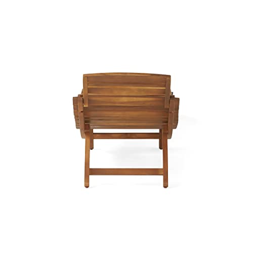 Christopher Knight Home Lahaina Wood Outdoor Chaise Lounge Set, 2-Pcs Set, Natural Yellow - Image 6