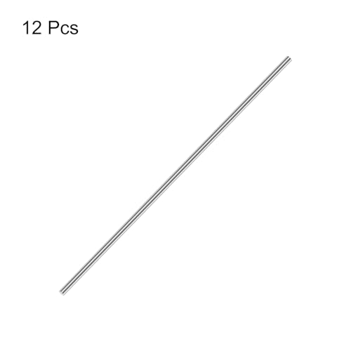 Image of uxcell 5mm x 450mm 304 Stainless Steel Solid Round Rod for DIY Craft - 12pcs
