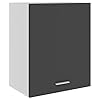 Mogou Hängeschrank, Küchenhängeschränke, Küchenschrank Hängend, Wall Cabinet, Oberschrank, Wandschrank Küche, Grau 50x31x60 cm Spanplatte