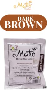 Image of HE SHE HENNA WHITE POUCH HAIR COLOUR 40 GM (DARK BROWN) 4 PCS SET