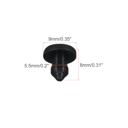Image of Snap in Locking Hole Plugs Rubber Panel Seal Cover Drilled Silicone Caps, [for Kitchen Rubber, Waterproof Sealing Plugs] - 5.5mm /0.2in /Black /10Pcs