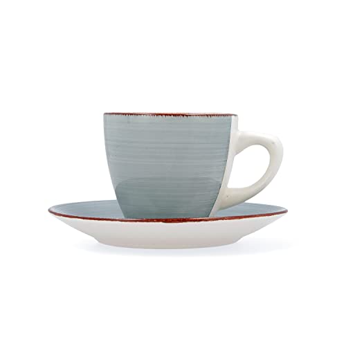 Quid Vita Morning Set De 2 Tazas Con Platillo 22cl Gres Apto Microondas